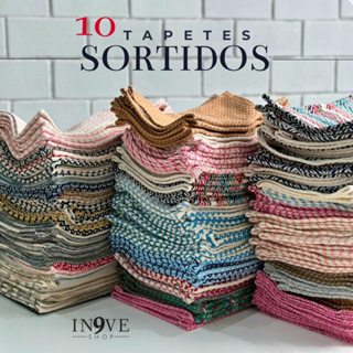 Kit 10 /5 /3 Tapetes Para Porta Sala Cozinha Banheiro 100%Algodão Atacado Medida 0,40x0,50cm em Oferta na Shopee