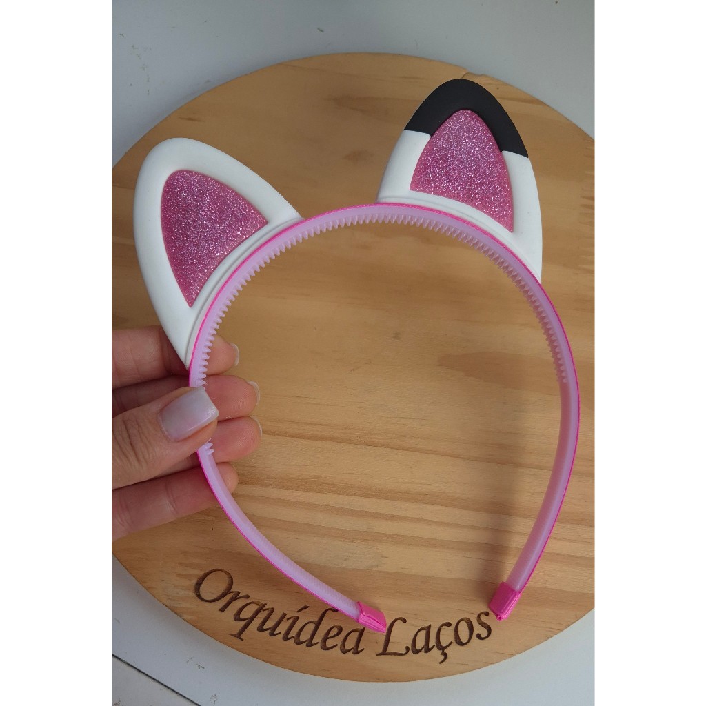 Tiara Gabby Emborrachada Glitter Tiara Orelha da casa magica da Gabby Infantil. em Oferta na Shopee