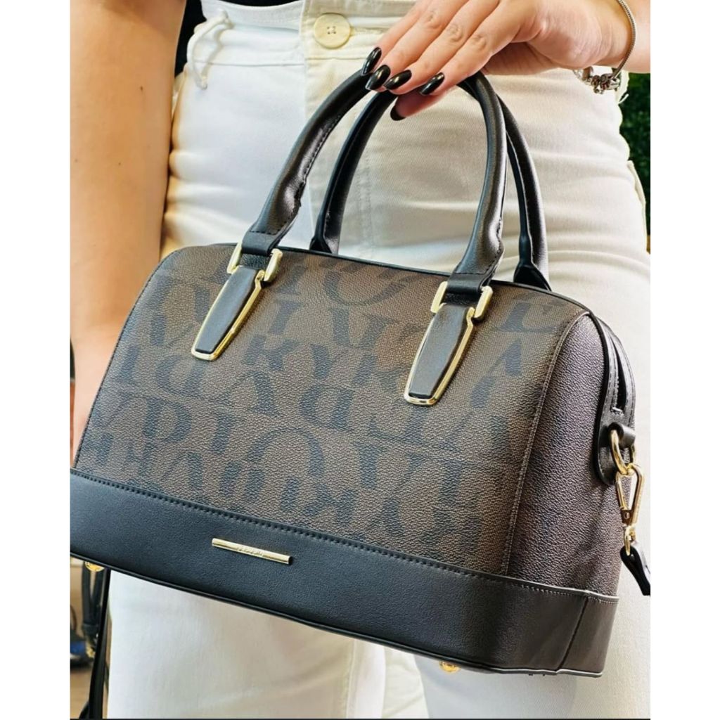 Bolsa Feminina Veryrio baú elegante estampa luxuosa alça transversal dia a dia