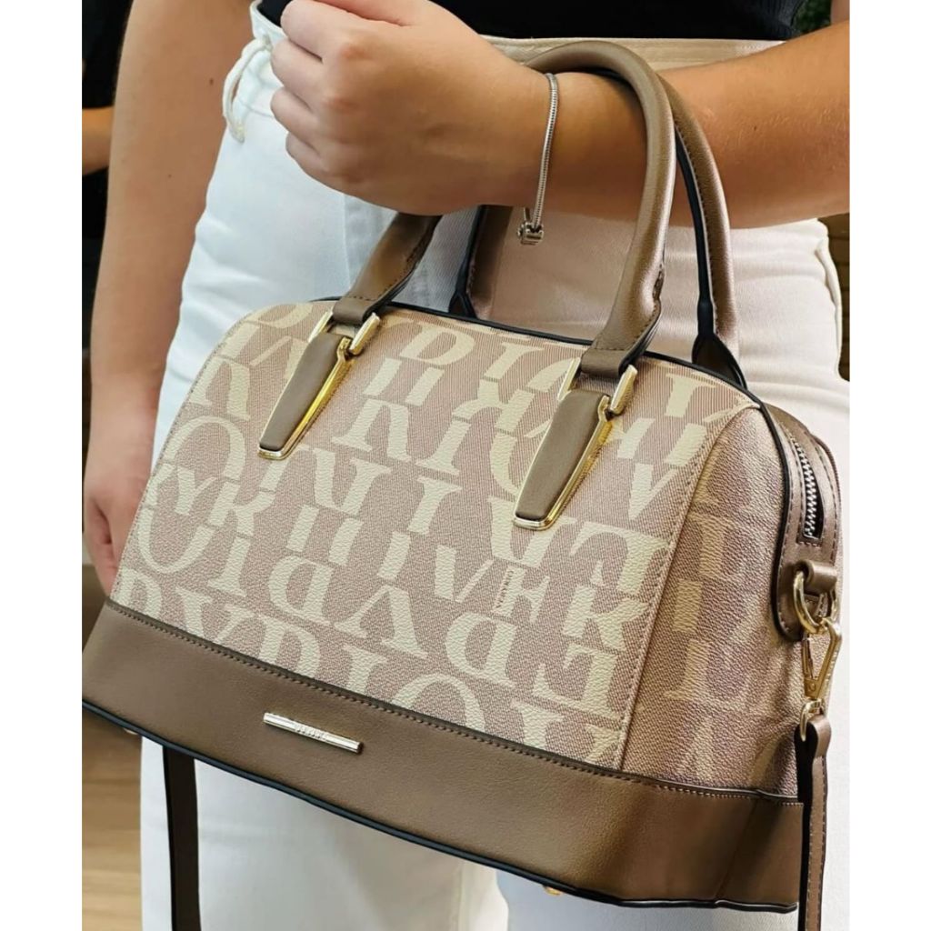 Bolsa Feminina Veryrio baú elegante estampa luxuosa alça transversal dia a dia