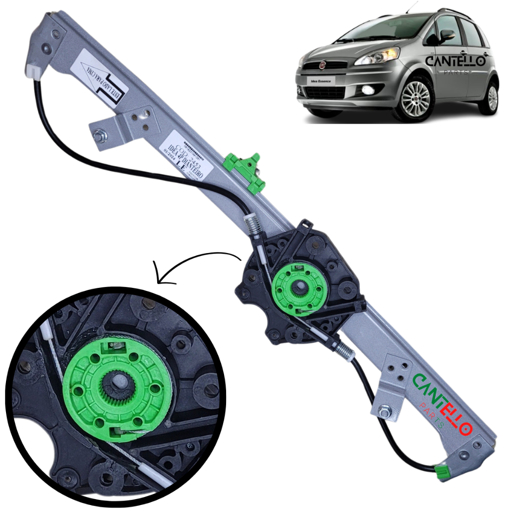 Maquina de Vidro Elétrica Para Motor Original Fiat Idea Dianteira Esquerda Porta