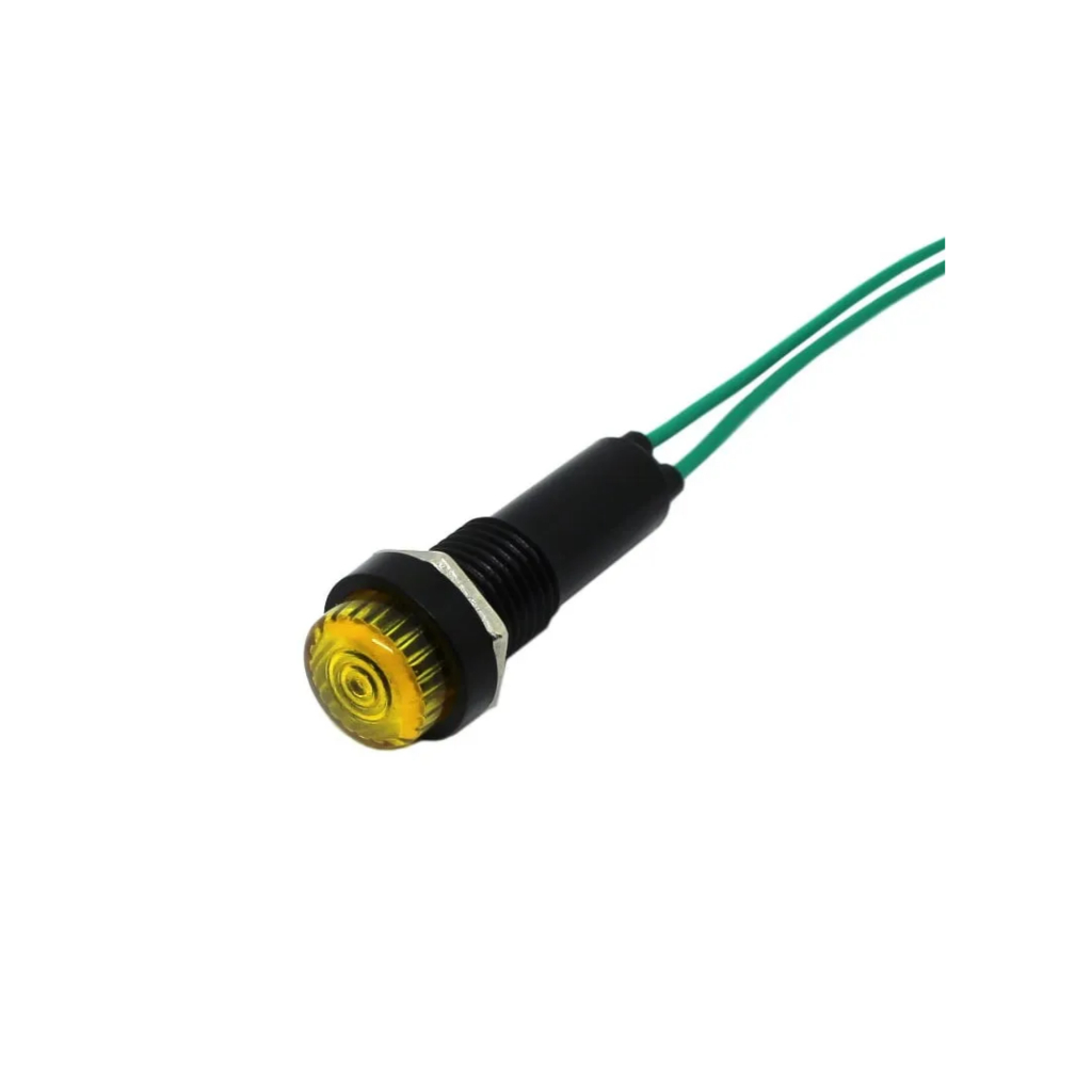SINALIZADOR OLHO DE BOI 12V AMARELO XD8-2 COM FIO