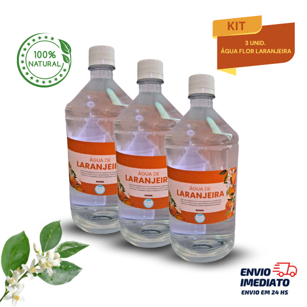 Kit 3 Águas de Flor de Laranjeira 1L – Purificação e Uso Religioso em Oferta na Shopee