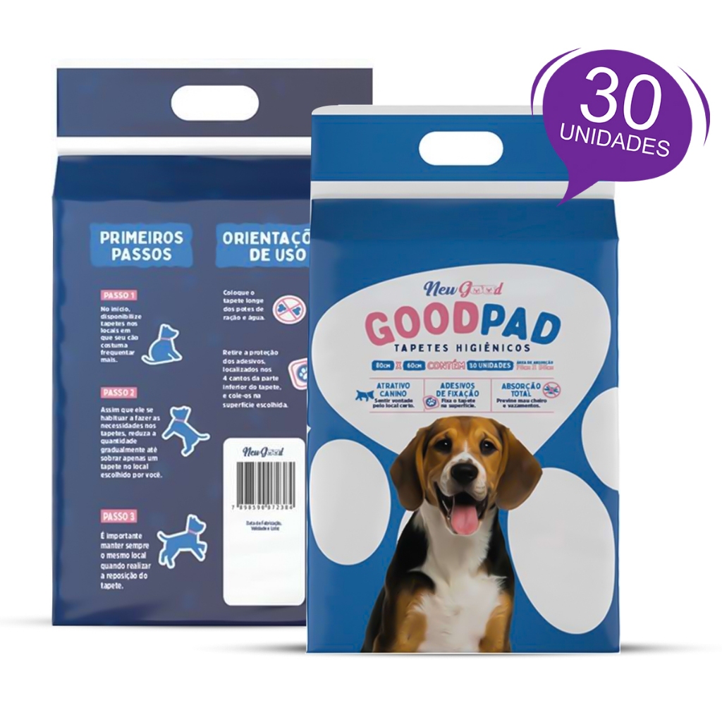 Tapete Higiênico Good Pad com 30 unidades 80x60 em Oferta na Shopee