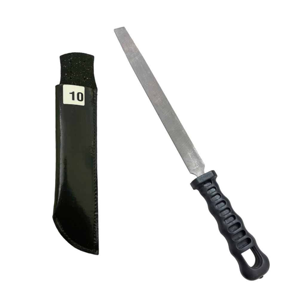 Comjunto Bainha Capa Istojo De Facão Faca Peixeira E Lima Lixa 2 Lados Oferta
