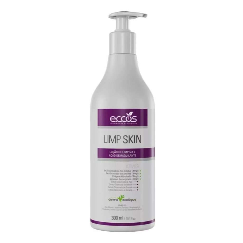 Loção De Limpeza Demaquilante Limp Skin 300ml Eccos