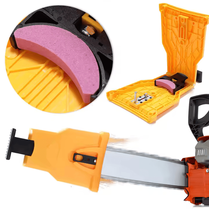 Afiador Amolador De Corrente De Motosserra Portátil + Pedra Para Sabre 16 a 20 Polegadas