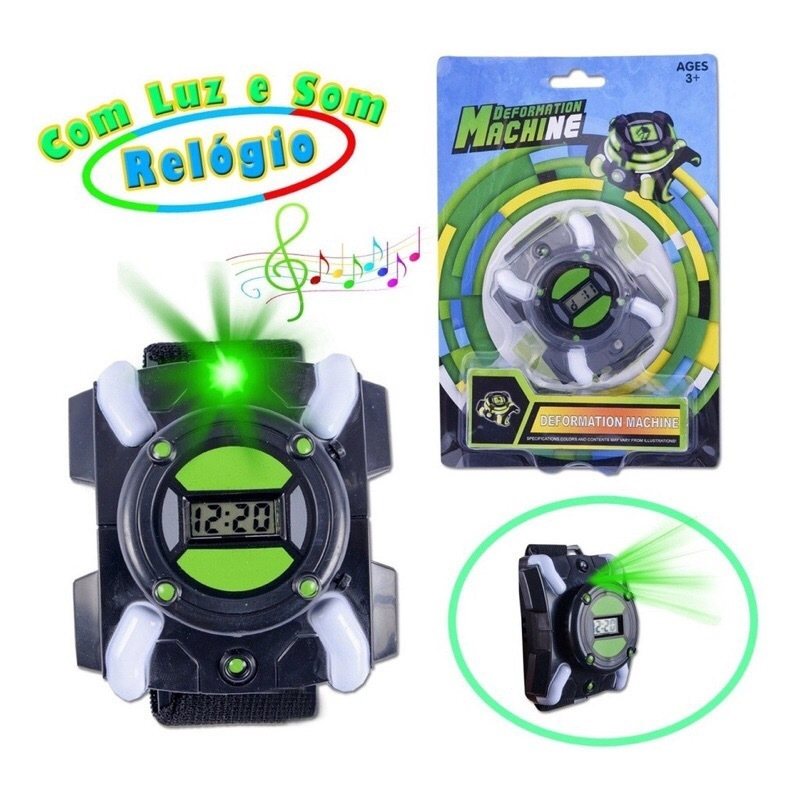 Brinquedos Relógios Ben 10 Ominitrix / Lançador Disco / Luz E Som RRBRINK