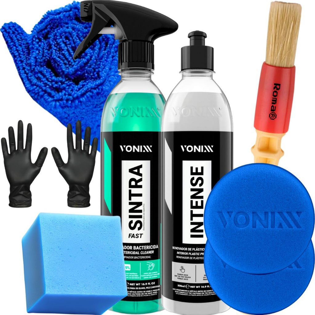 Limpador para Partes Internas Sintra Fast + Revitalizador de Painel Portas Intense 500ml Vonixx em Oferta na Shopee
