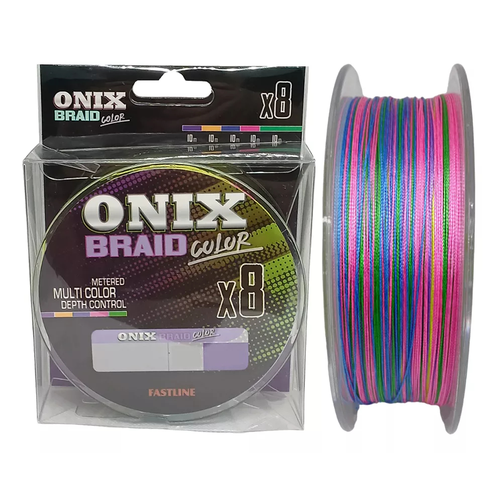 Linha Multifilamento Fastline Onix Braid X8 Multicolor 300mt