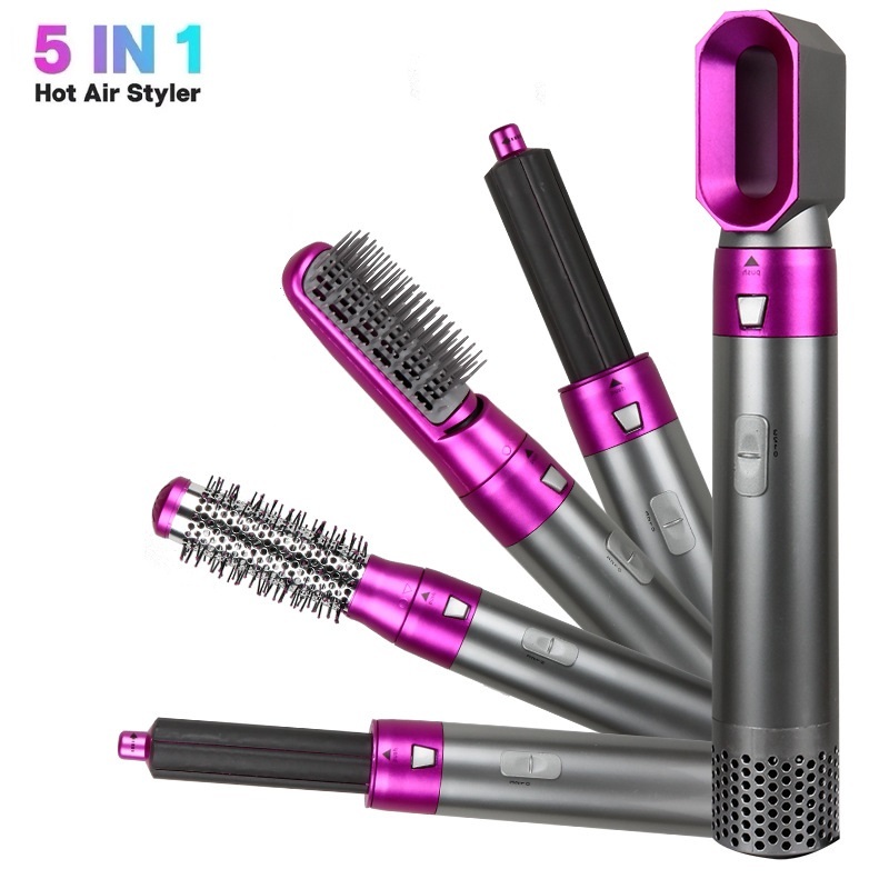 Secador De Cabelo 5 em 1 Pente Alisador E Frisador 110v e 220v