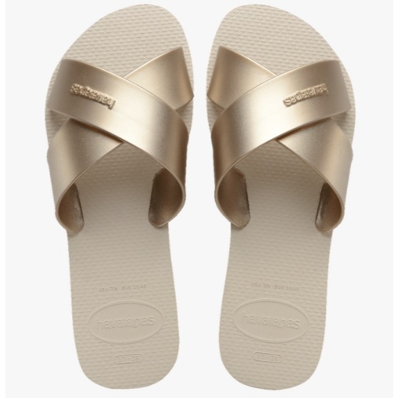 Chinelo Havaianas Feminino Aqual Metal Em X Ortoédico C/nf em Oferta na Shopee
