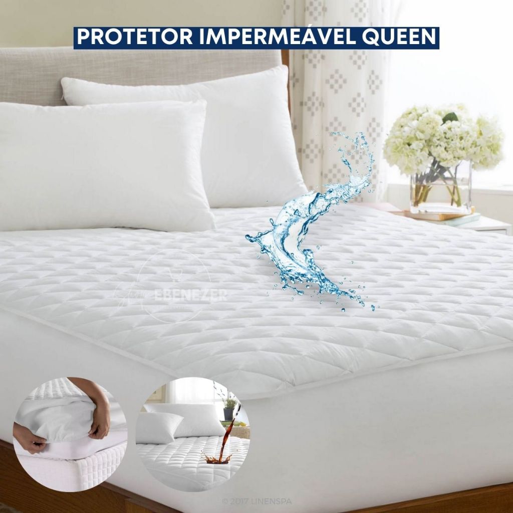 Protetor De Colchão Impermeável Matelado Queen Antialérgico Antiácaro Macio Resistente Premium