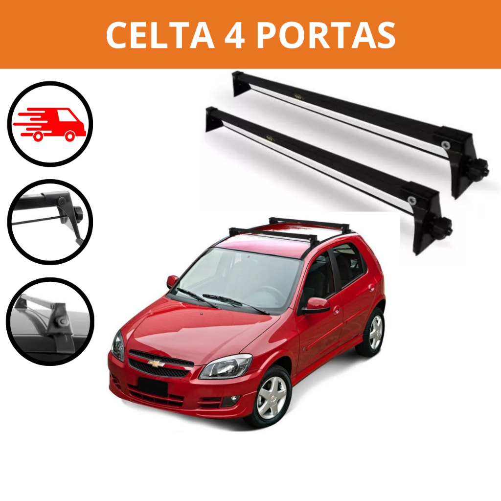 Rack de teto Celta 4 Portas 2000 2001 2002 2003 2004 2005 2006 2007 2008 2009 2010 2011 2012 2013
