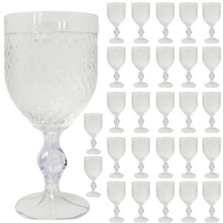 Taça de Água Acrílica  Premium 400ml Suco Refresco Kit 30pçs em Oferta na Shopee