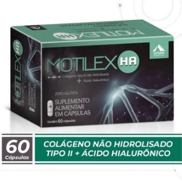 Motilex HA c/60 Cápsulas Colágeno Tipo II não hidrolisado + Ácido hialurônico - Apsen