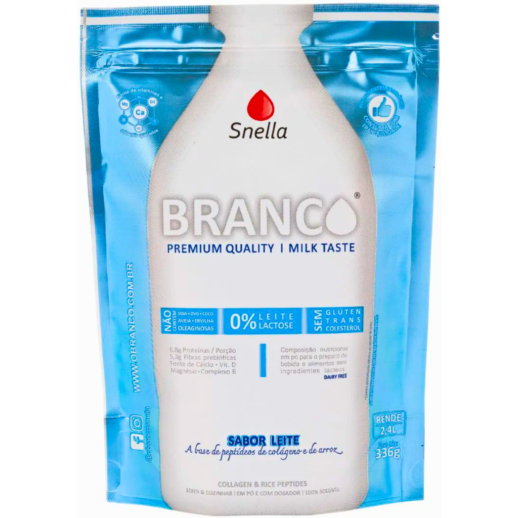Leite Sem Lactose em Pó O Branco APLV Caseína Glúten Açúcar Com Fibras 336g Receitas Snella Arroz em Oferta na Shopee