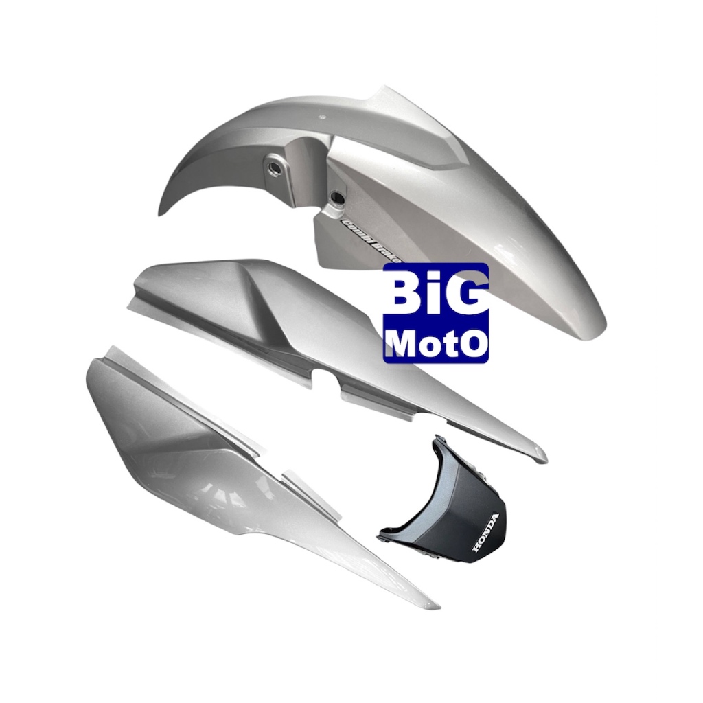 Kit Fan 160 / Start 160 2024- Paralama dianteiro 160 2016 a 2024 Prata Force + Rabeta Fan 160 Prata Force