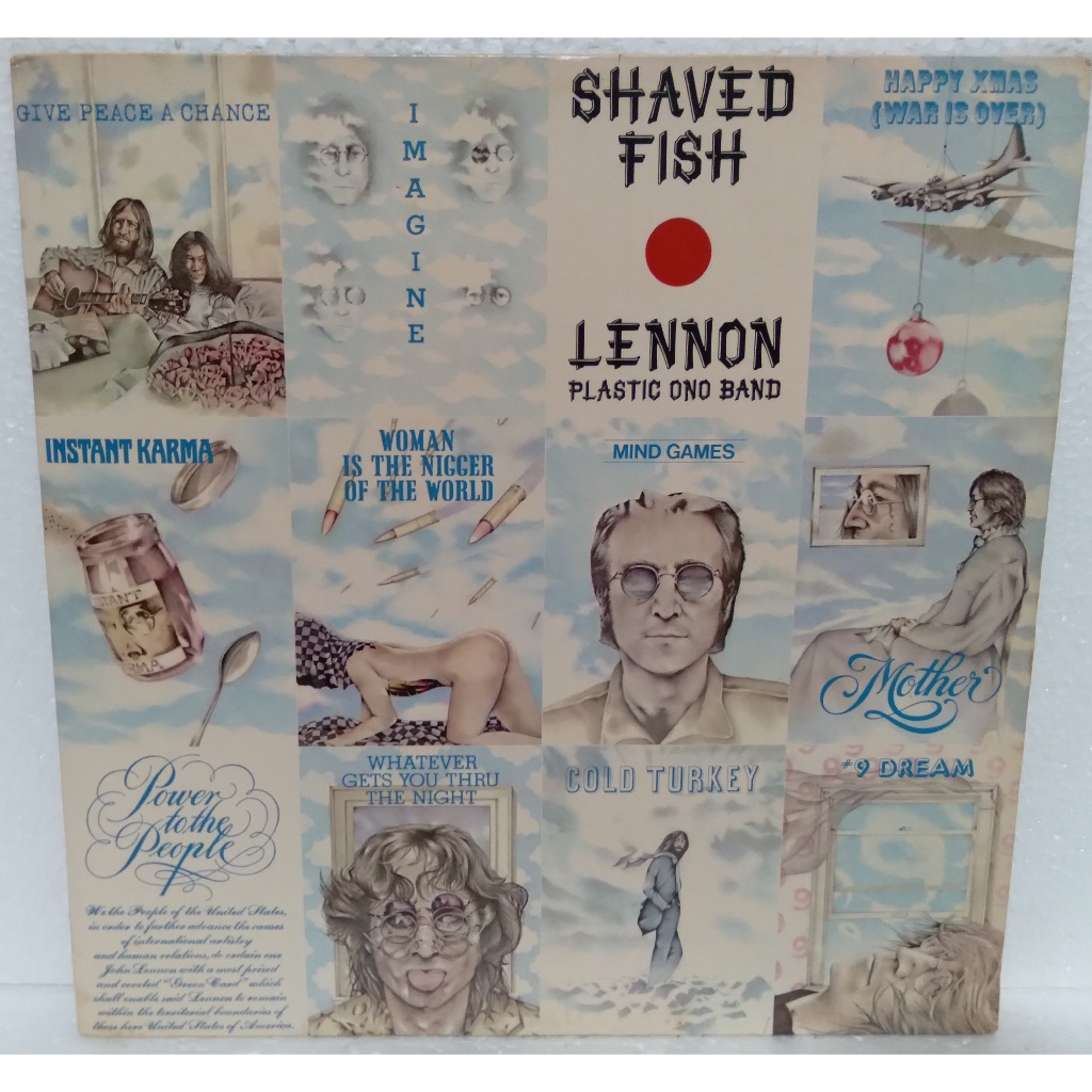 LP - John Lennon (Plastic Ono Band) - Shaved Fish - c/enc - 1975