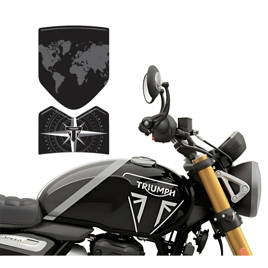 Adesivo Protetor 3D Tanque M02 Moto Triumph Trident 660 2025 EM DIANTE