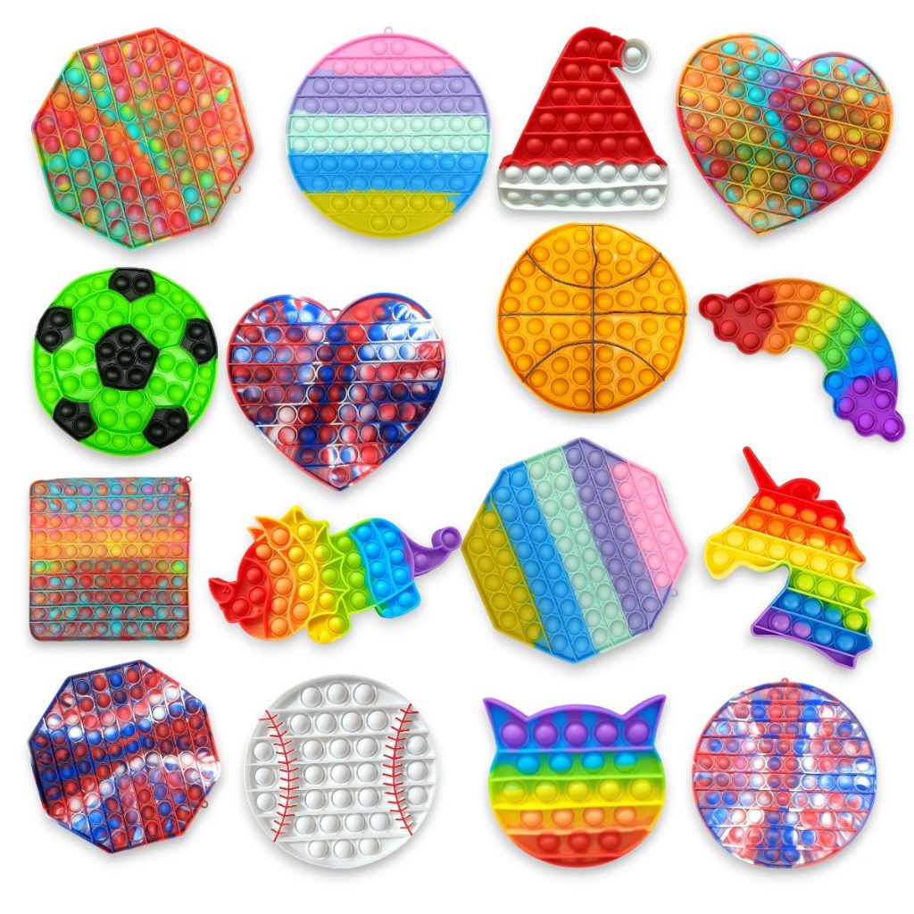 5 Pop Its Sortidos Fidget Toy Anti Stress Atacado Brinquedo Sensorial Criança Autismo Relaxante Colorido em Oferta na Shopee