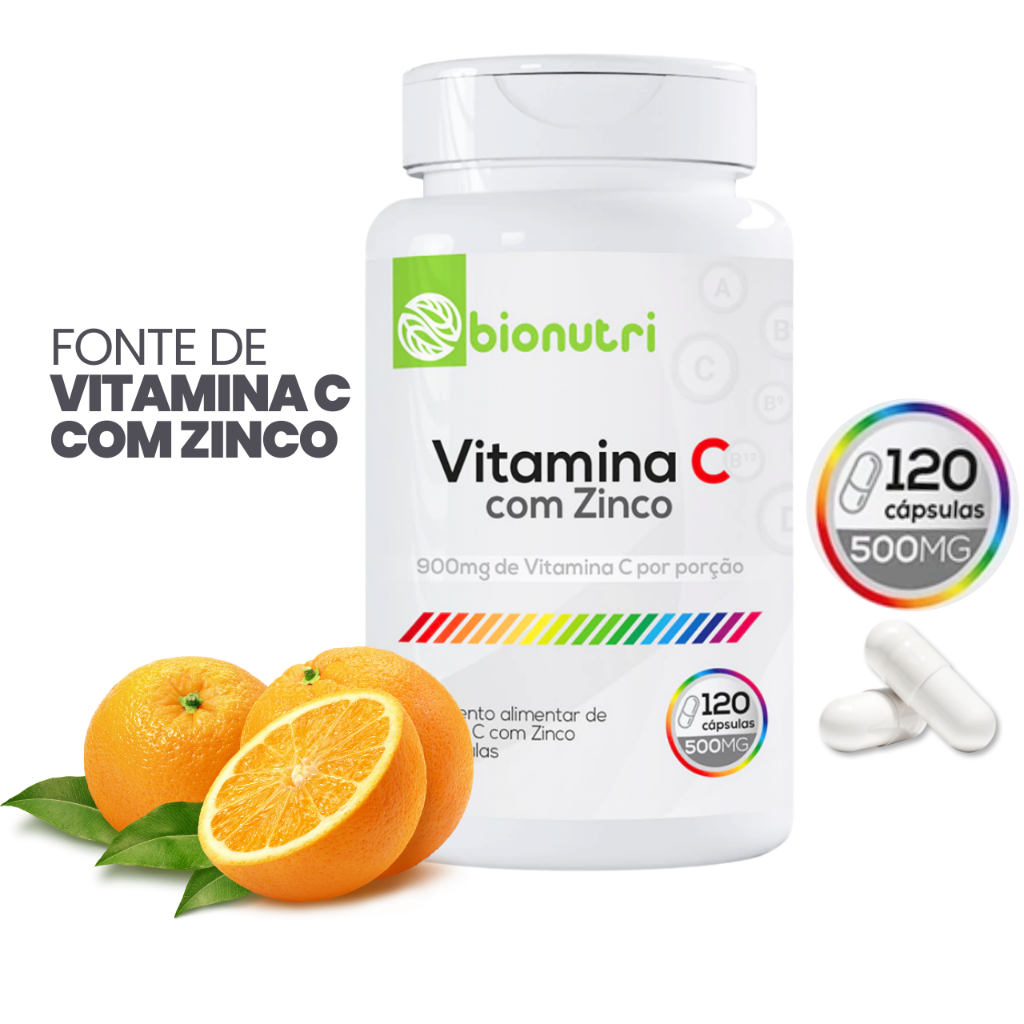 Vitamina C com Zinco Para Pele Saudável