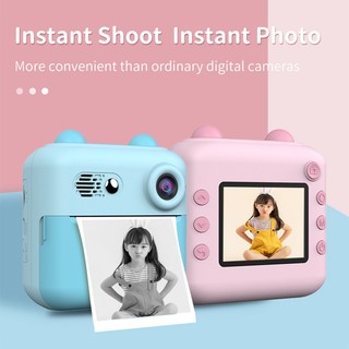 Câmera De Impressão Instantânea Para Crianças Vídeo Fotografia Digital Fotográfica Toy Mi…