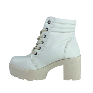 Bota Tratorada Feminina de Salto com Cano Médio em Oferta na Shopee