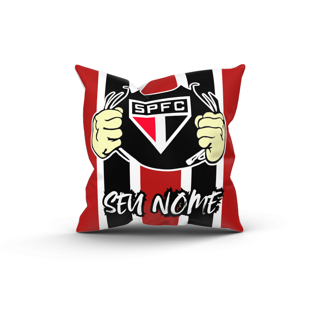 Almofada Decorativa Personalizada Com Nome Time São Paulo Futebol em Oferta na Shopee