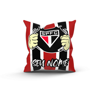 Almofada Decorativa Personalizada Com Nome Time São Paulo Futebol em Oferta na Shopee