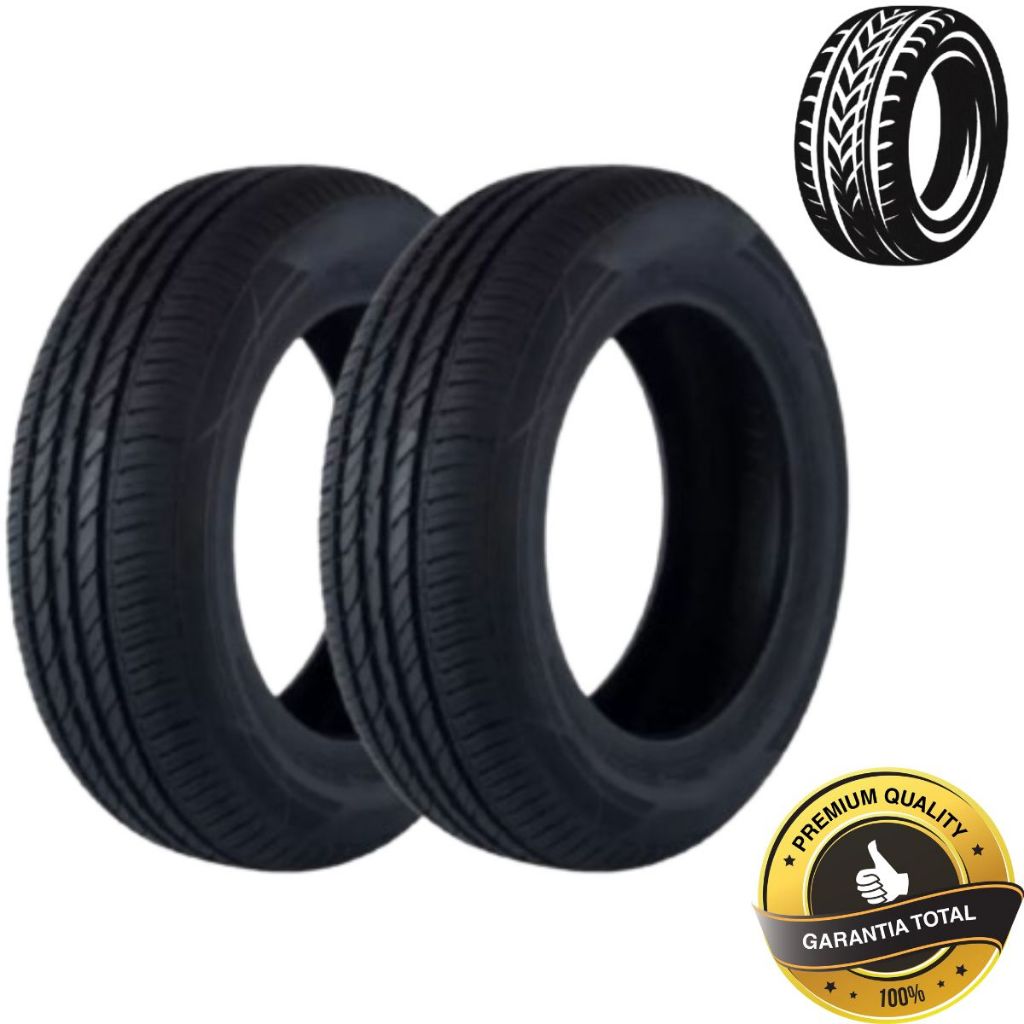 Kit 2 Pneu Aro 15 - 185/60 R15 Remold Linha Premium Garantia Selo do Inmetro Pneu