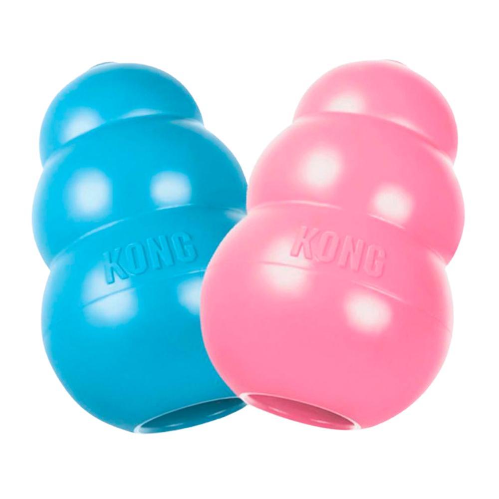 Kong Puppy Brinquedo Pet Recheável para Cachorro Filhote Rosa e Azul