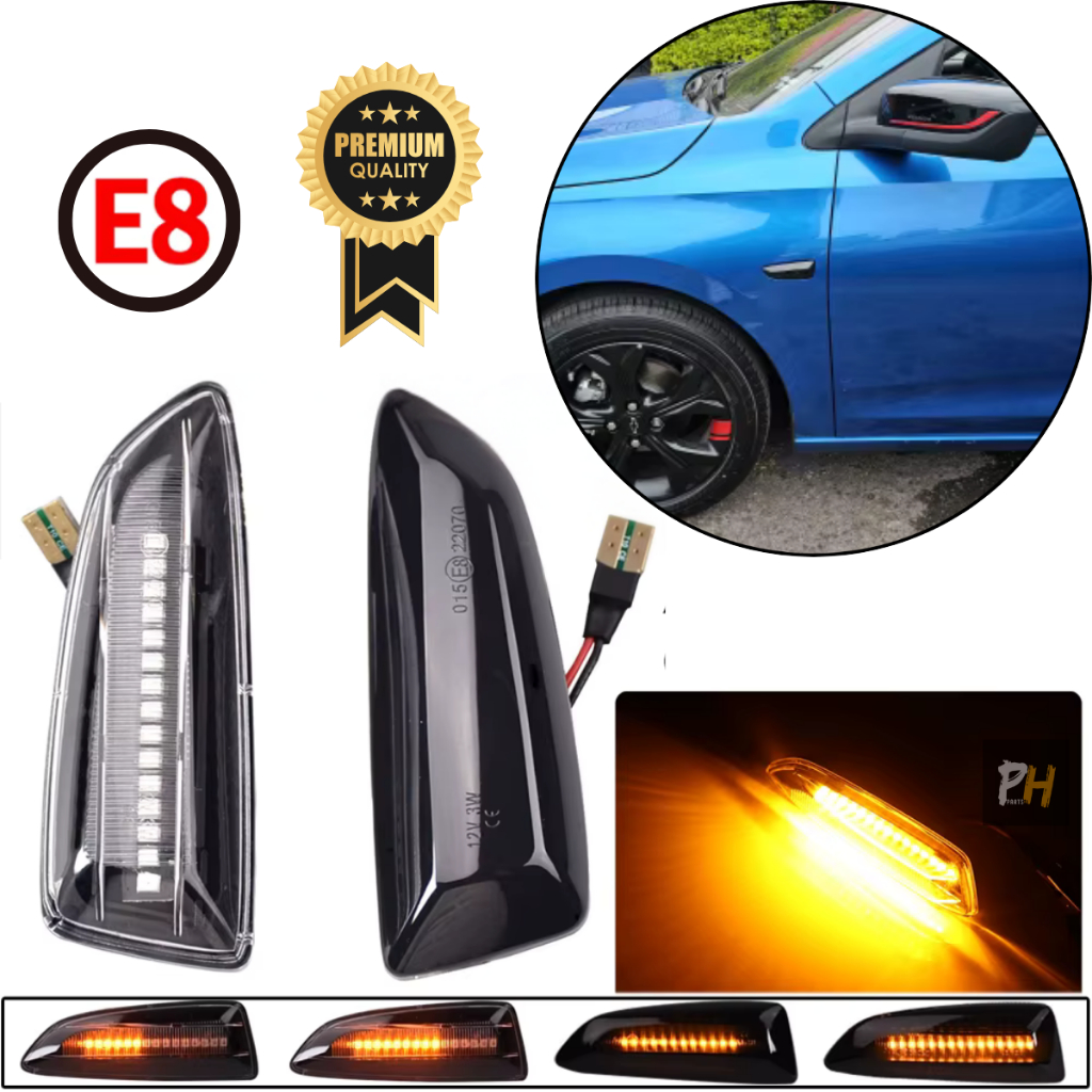 Par de Pisca Seta LED Sequencial Chevrolet Onix Onix Plus Tracker 2020 a 2024 Plug & Play