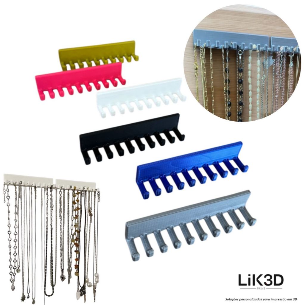 Organizador e Expositor de Joias e Bijuterias - Suporte para Anéis, Colares, Pulseiras e Correntes