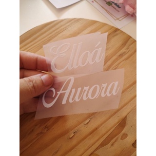 Kits de Nomes termocolante para todo tipo de tecido , fitas , cole com o ferro de passar , você escolhe os nomes. em Oferta na Shopee