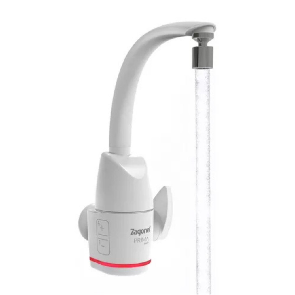 Torneira Touch Eletrônica Prima Branca Parede e Bancada 220v 5500w Zagonel