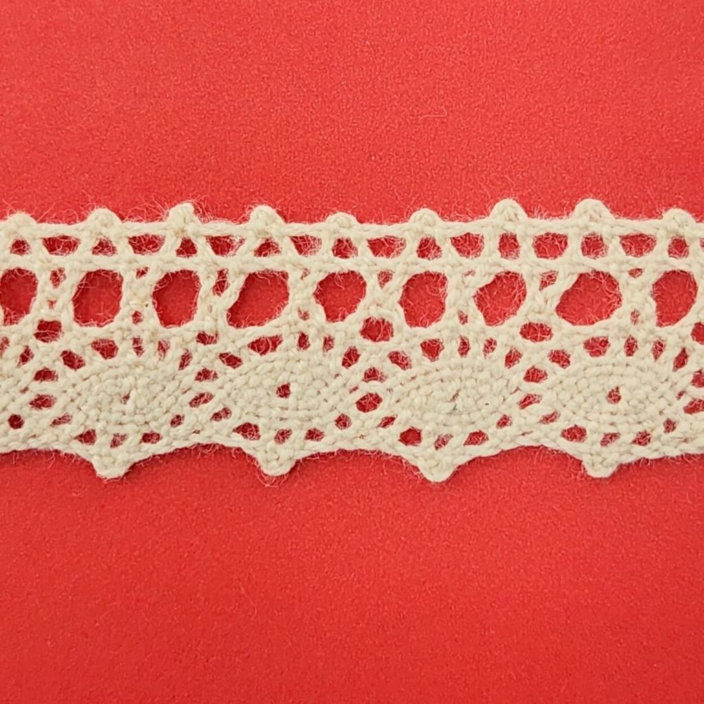 Renda De Algodão 1,7cm Arte Punto RA004 10m
