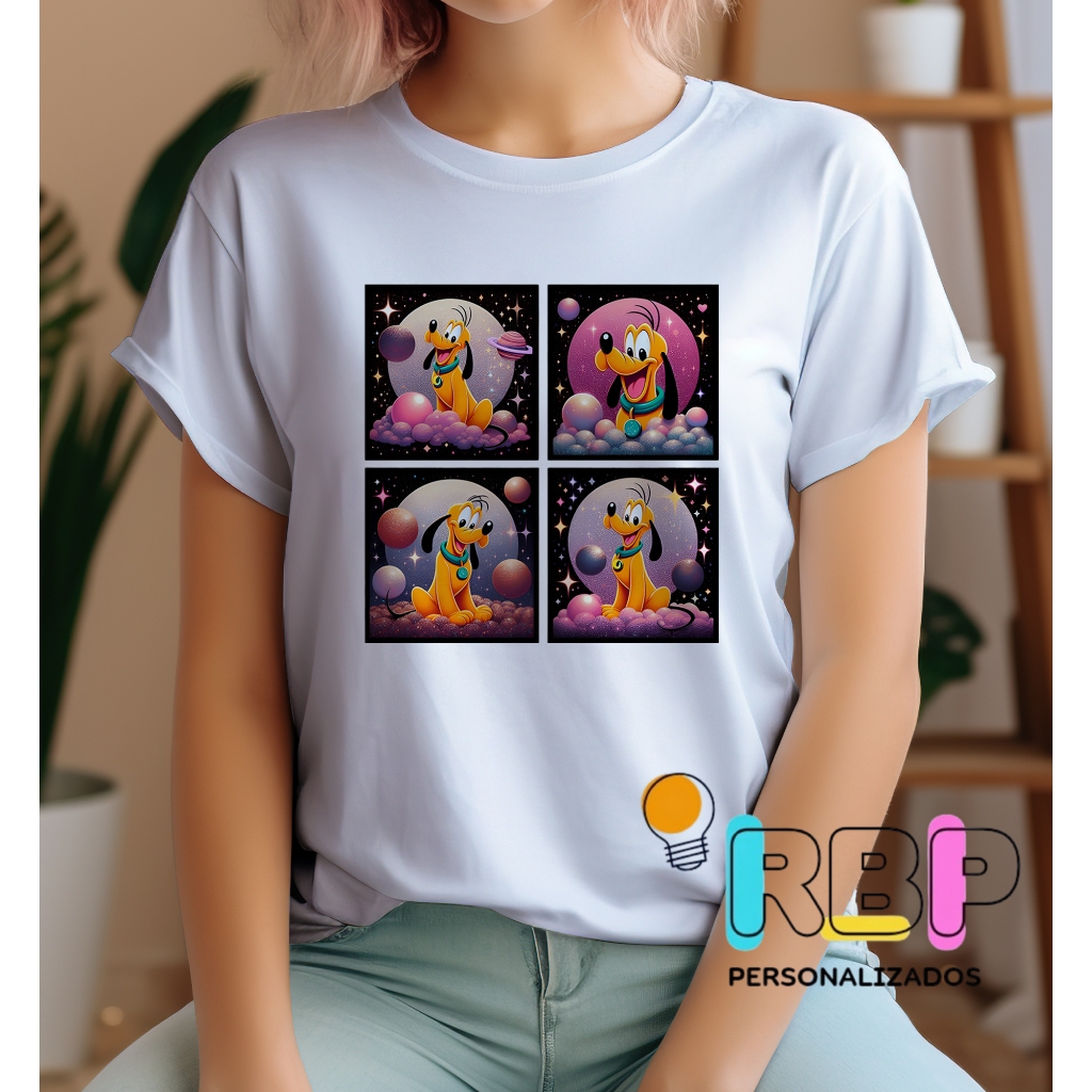T-Shirt Feminina Babylook Blusinha Pluto Pateta