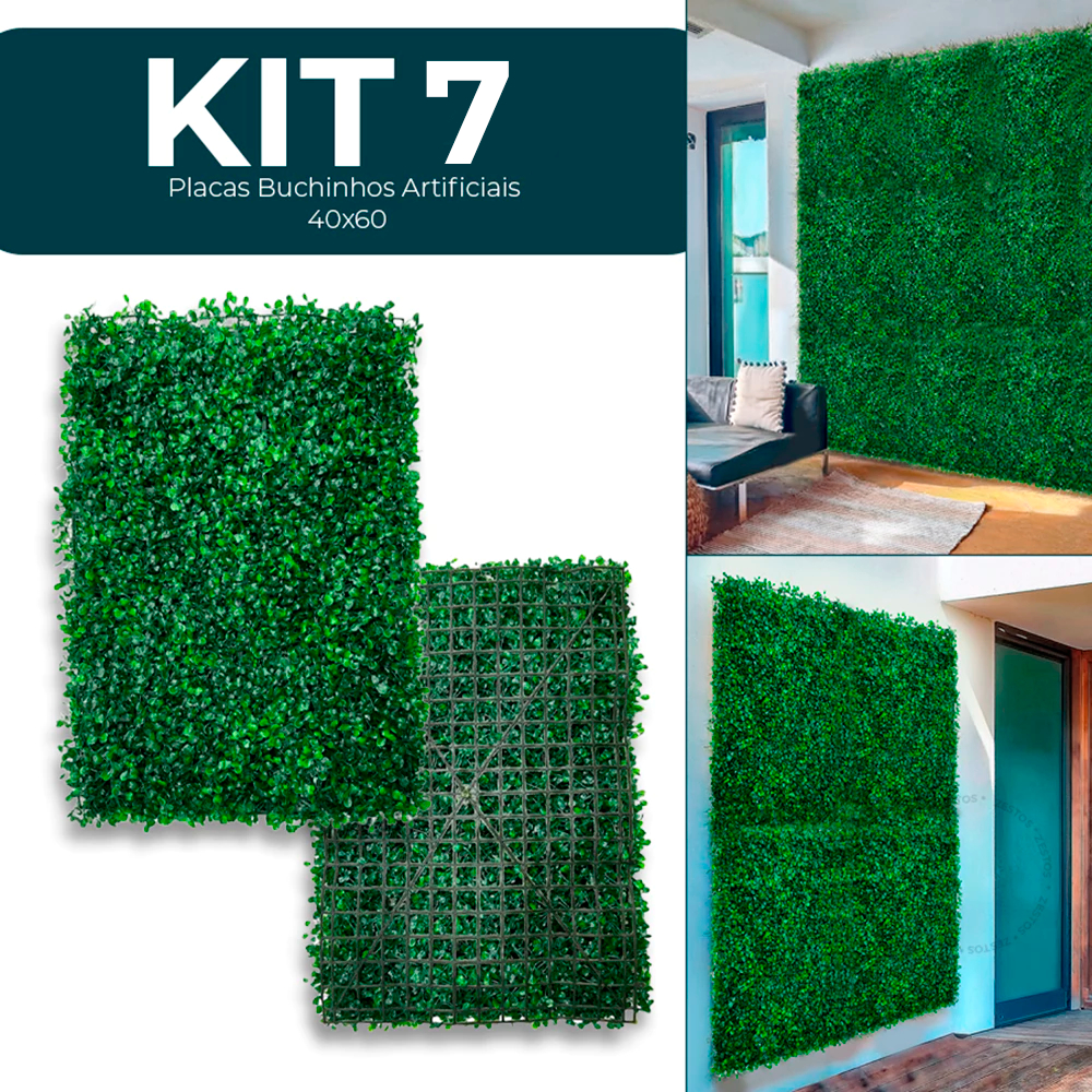 7 Placas Buchinho Parede Artificial Muro Inglês 40x60cm em Oferta na Shopee