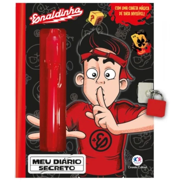 LIVRO DIÁRIO SECRETO ENALDINHO / DIÁRIO MÁGICO COM CANETA DE TINTA INVISÍVEL / CIRANDA CULTURAL