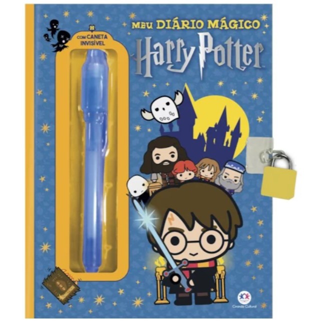 LIVRO DIÁRIO MÁGICO HARRY POTTER / DIÁRIO SECRETO COM CANETA INVISÍVEL / CIRANDA CULTURAL