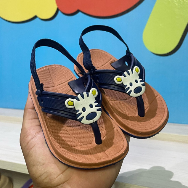 Sandália Chinelo Infantil Masculino Tigrinho Elastico Macio Leve Confortável