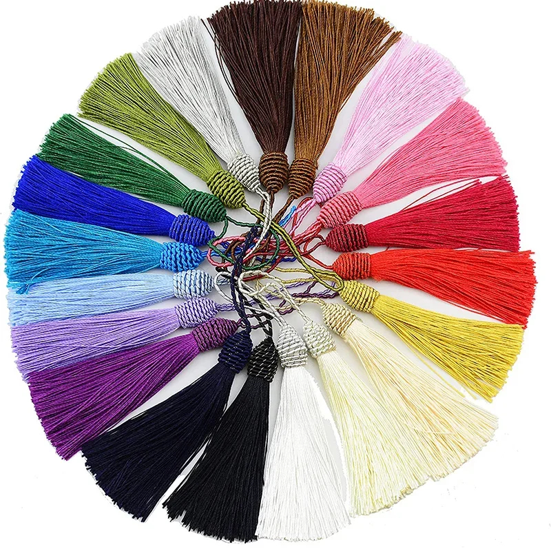 Tassel de Franjas de Seda Tulipa 30/50/100 Peças 9cm 100% Poliéster em Oferta na Shopee