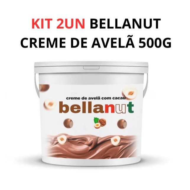 KIT 2UN BELLANUT CREME DE AVELÃ DIFFOOD 500G ( TOTAL 1KG) COSMOS em Oferta na Shopee