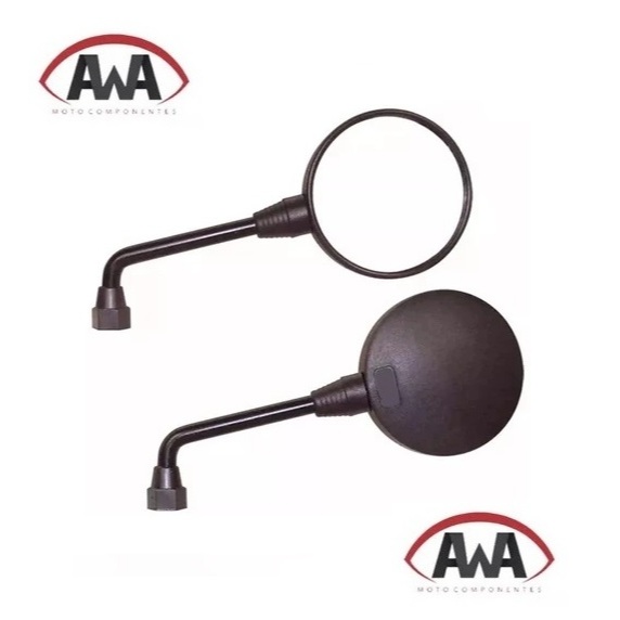 Par Retrovisor Para Moto Mini Redondo Sport Honda Preto em Oferta na Shopee