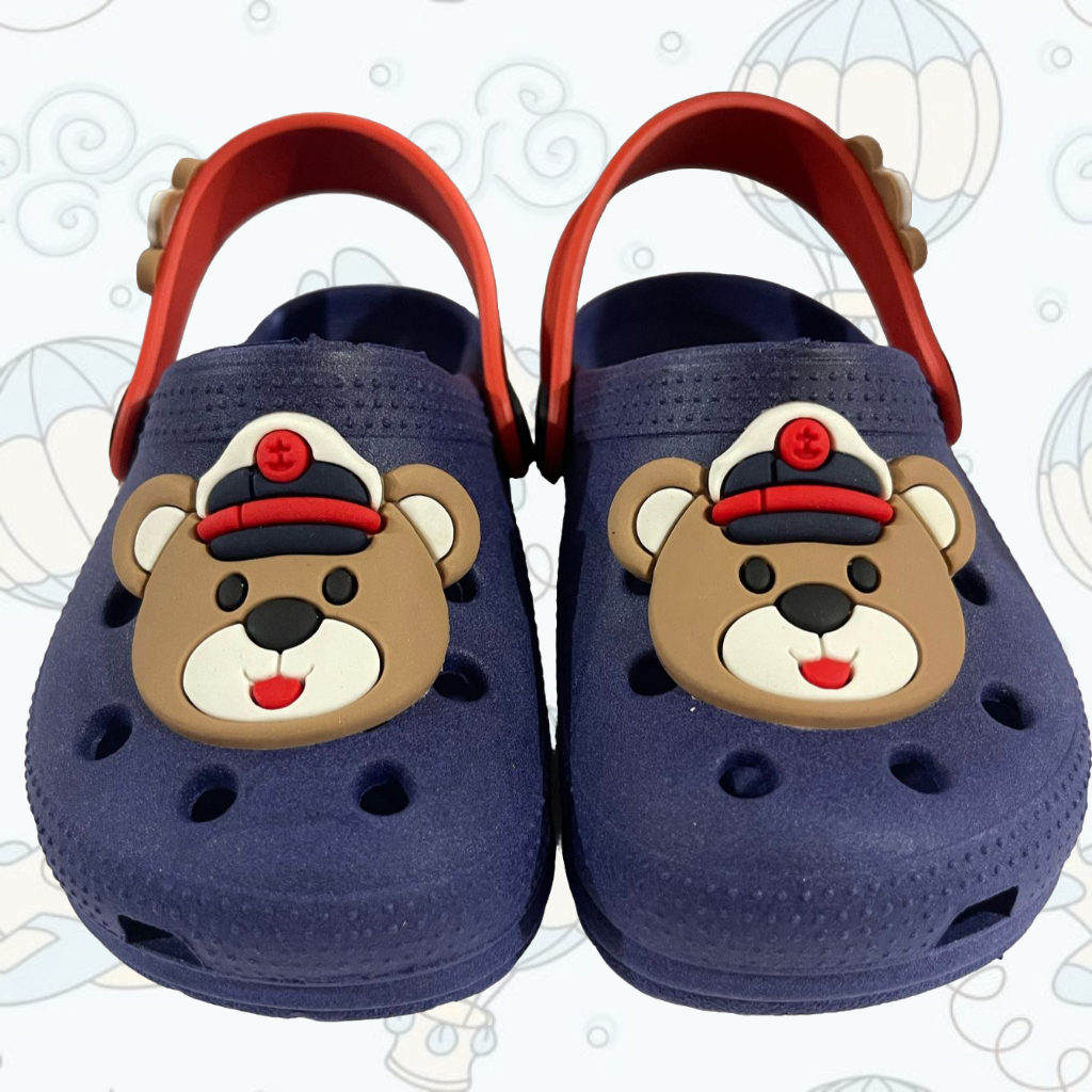 Sandália Infantil Masculina Babuche Estampa de Capitão Urso Leve e Confortavel