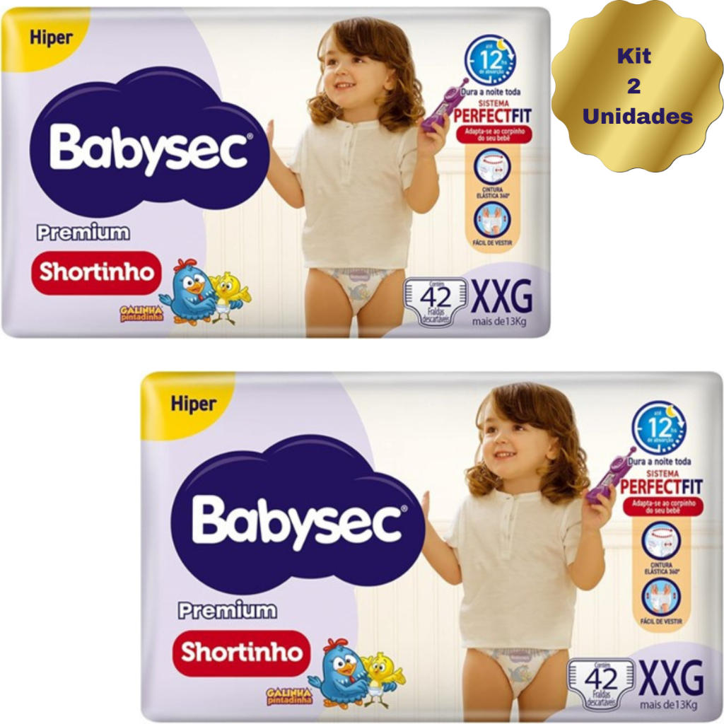 Fralda Babysec Pants Premium Shortinho XXG