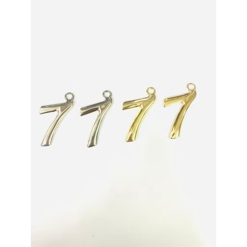 Pingente Numero 7 Dourado ou Níquel - em Oferta na Shopee