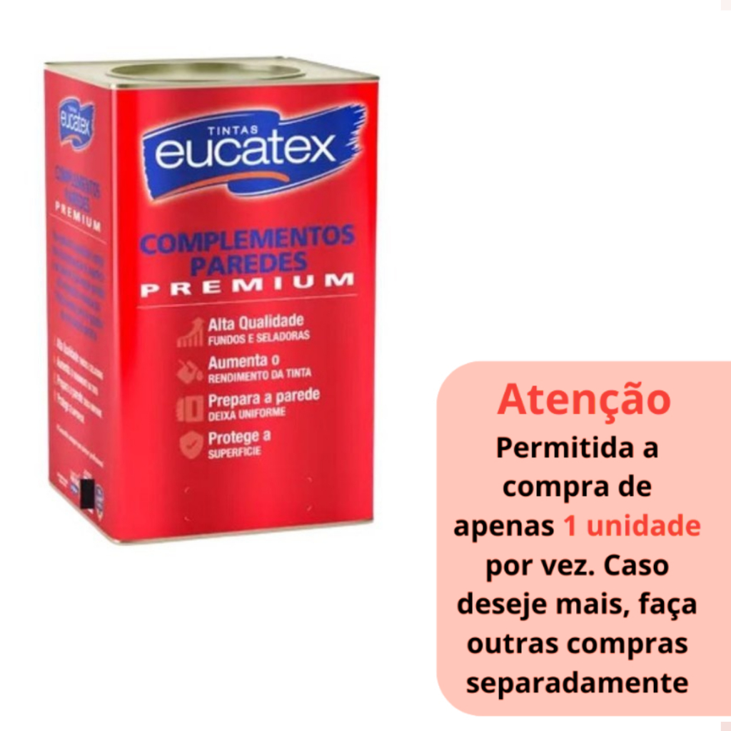 Selador Acrílico 16 Litros Branco Acabamento Fosco Eucatex em Oferta na Shopee