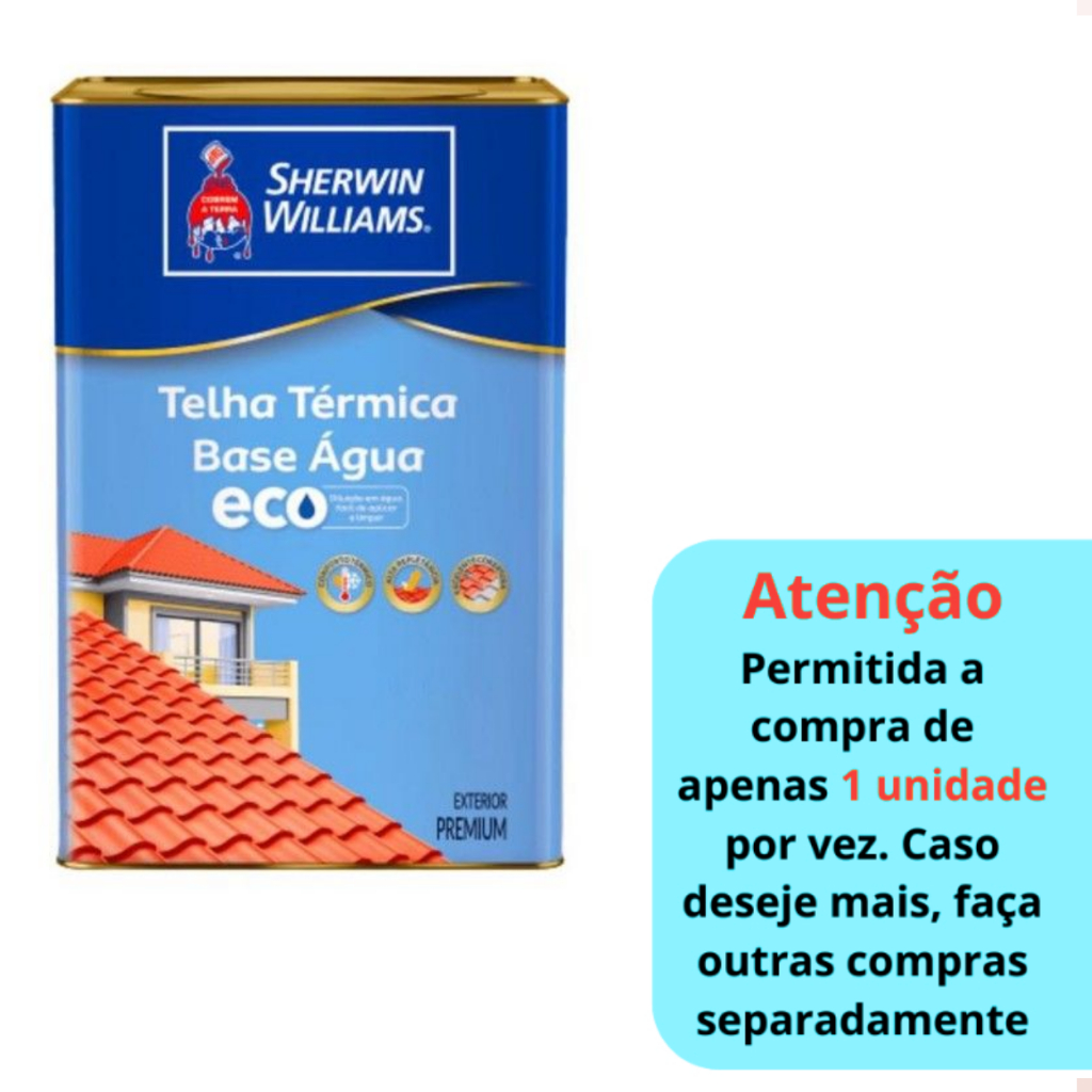 Tinta Sherwin Williams Metalatex Eco Telha 18 L - Cores em Oferta na Shopee